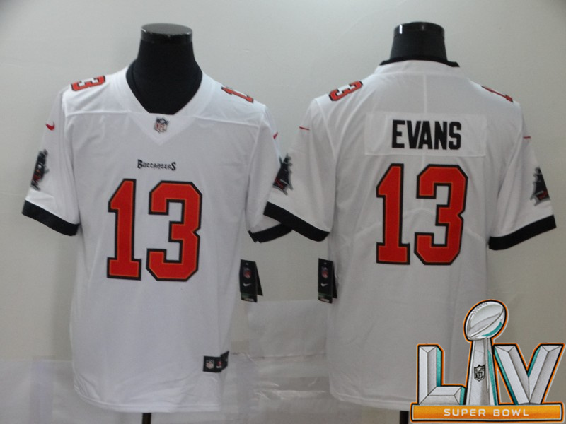 Super Bowl LV 2021 Men Tampa Bay Buccaneers #13 Evans white New Nike Limited Vapor Untouchable NFL Jerseys